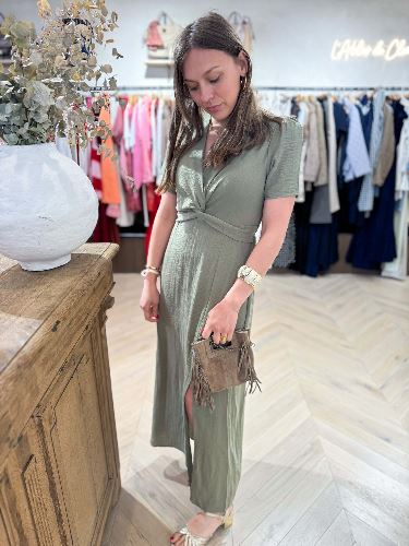 Robe longue kaki