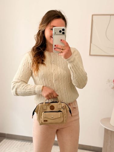 Pull gilet noeud bordeau