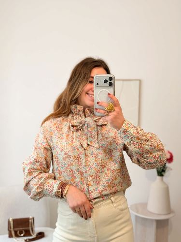 Chemisier col victorien style liberty