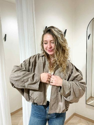 Veste ballon taupe