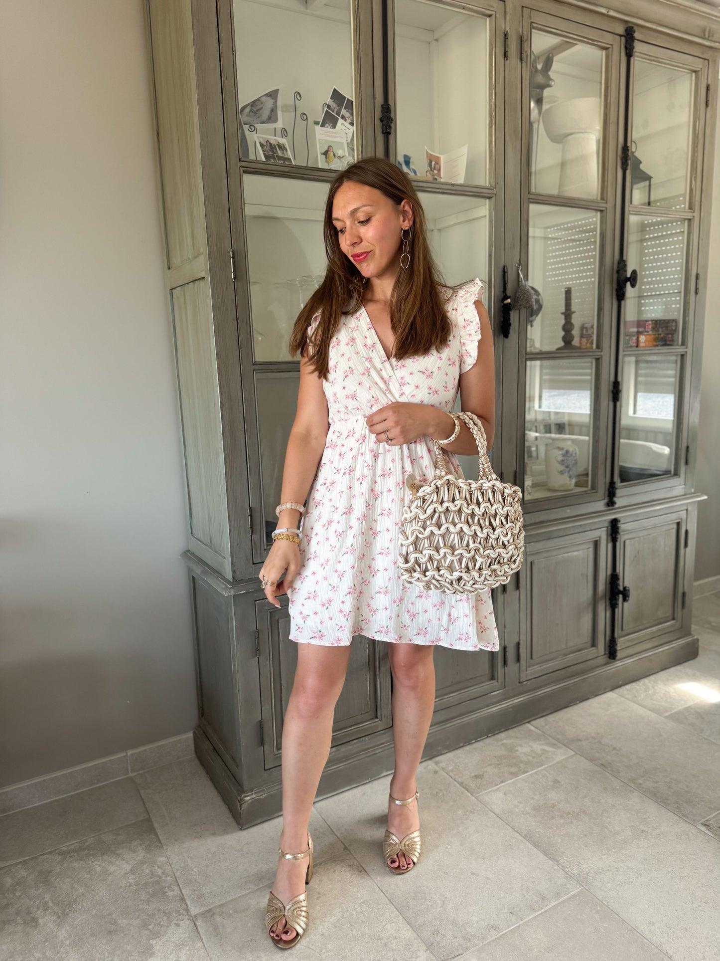 Robe gaz de coton fleurie