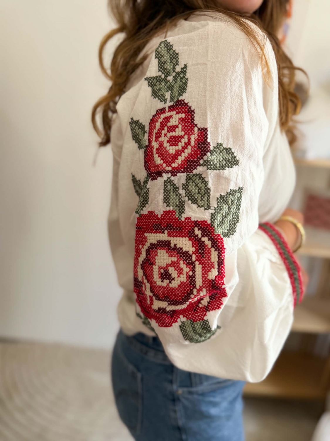 Blouse point de croix