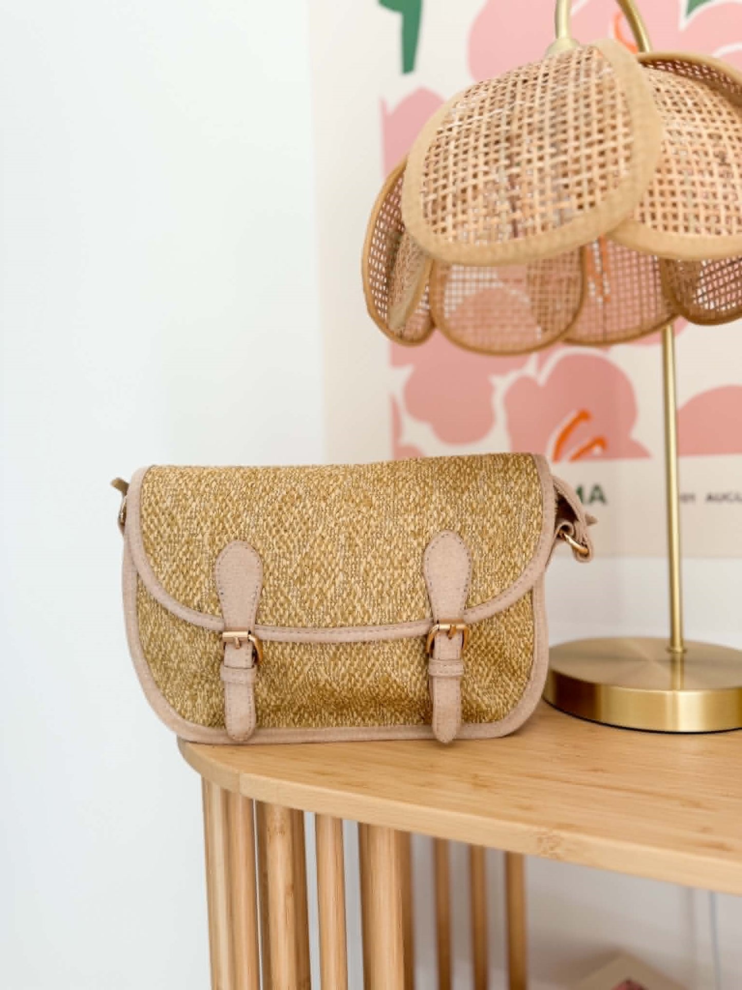 sac bandouliere paille