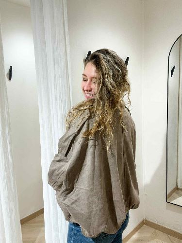 Veste ballon taupe