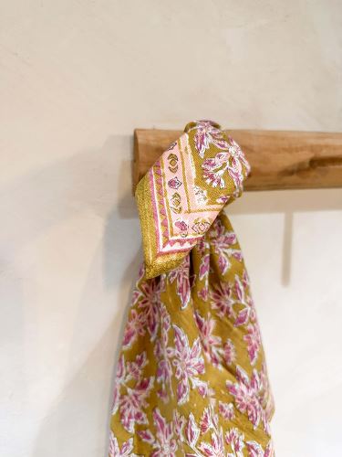 Foulard indien arya olive 60cm