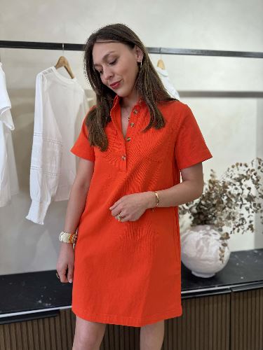Robe jean rouge