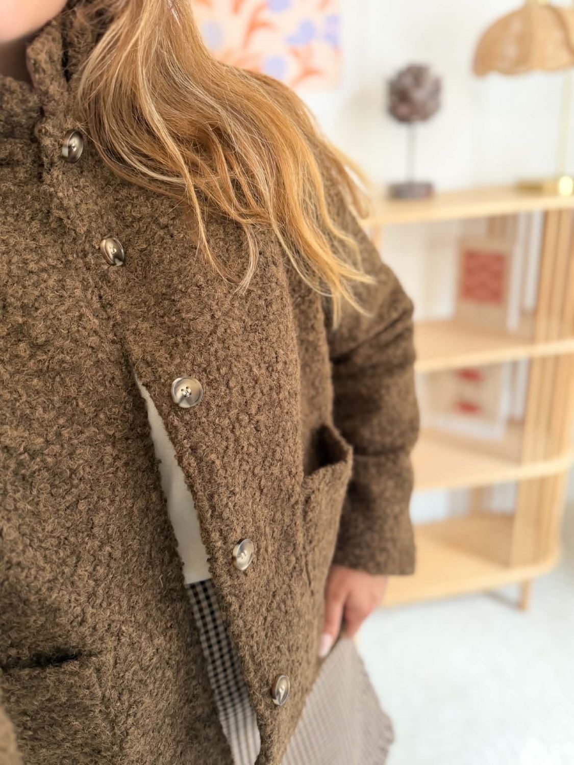 Veste bouclette marron