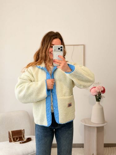 Veste réversible bleu