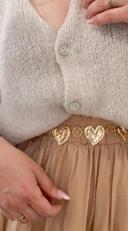 Ceinture coeur doré