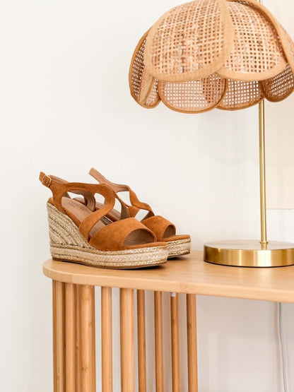 Espadrille suédine camel