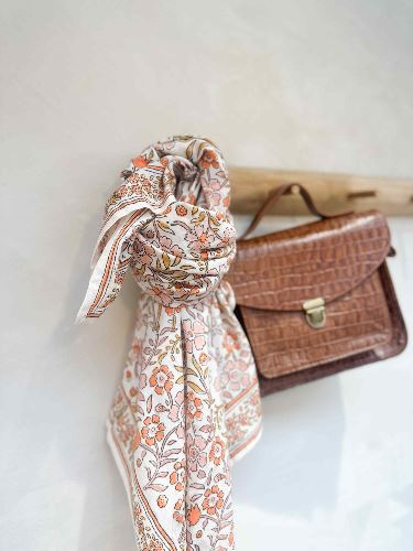 Foulard Delhi Brique 100 cm