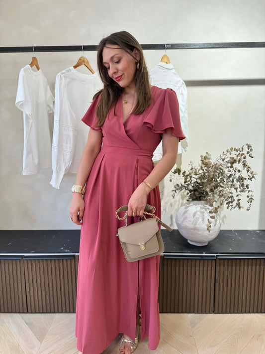 Robe longue vieux rose